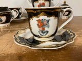 Skulls and Roses Anatomical Black Tea Set, 11 Pieces