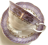 Purple luster Teacup & Saucer Set