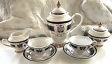 Your Design - Ornate black and gold custom tea set, porcelain