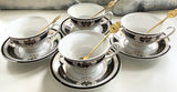 Your Design - Ornate black and gold custom tea set, porcelain