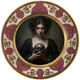 "Woman with Skull" Dinner Plate, 10.5"