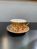 Leopard Print "Live, Laugh, F You" funny gift teacup and saucer set