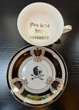 "You have been Poisoned” Teacup & Saucer Set, 8 oz, Porcelain