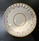 Gold Queen Bee Ornate Floral Teacup and Saucer Set