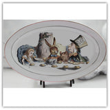 Alice in Wonderland platter, 14", porcelain