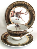Squid Plate or Teacup & Saucer Set, 8 oz, Porcelain
