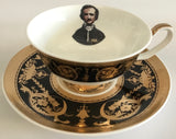 Edgar Allan Poe Teacup & Saucer Set (8 oz), Porcelain