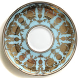 Customizable Aqua/Turquoise Plate or cup & Saucer Set, porcelain
