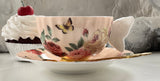 "You have been poisoned" porcelain teacup and saucer set with spoon, 7 ounces