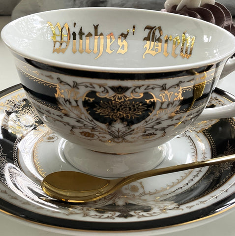 Halloween Cup and Saucer Set with spoon