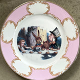 Pick your own Character! Pink, Blue or Green Alice in Wonderland Plate