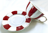 Because No. Lovely Striped Teacup and Saucer Set, 7 Ounces