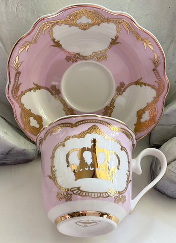 Green For Preorder - Snarky princess Tea Set with spoons, 7, 11 or 15 pieces, 22k gold, Porcelain