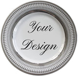 Customizable Gold or Silver Plate or cup & Saucer Set, Porcelain
