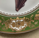 Hanging brown Bat Plate or Cup & Saucer Set, Porcelain