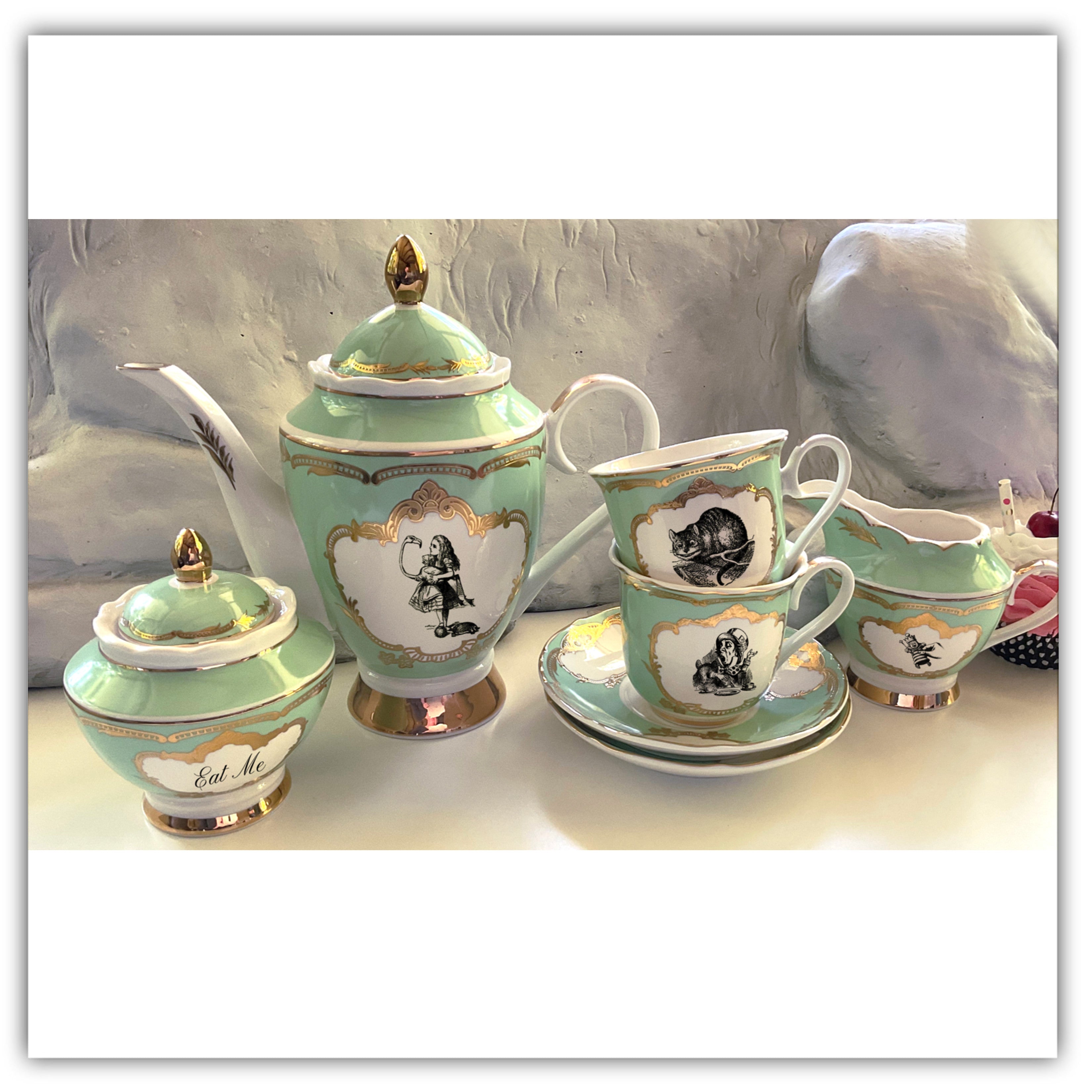 Green and Blue on Preorder - Snarky princess Tea Set – Angioletti