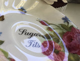 "Good Morning, Sugar Tits!" Teacup & Saucer Set, 8 oz, Porcelain