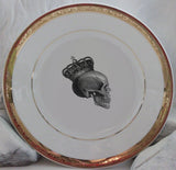 Royal Skull Plate or Cup & Saucer Set, 8 oz, Porcelain