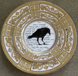 Edgar Allan Poe Raven plate, porcelain