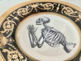 Kneeling Skeleton Plate, Porcelain