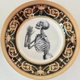 Kneeling Skeleton Plate, Porcelain