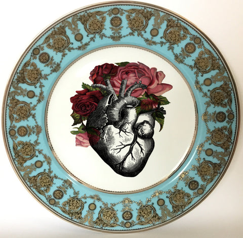Anatomical Heart Plate, porcelain