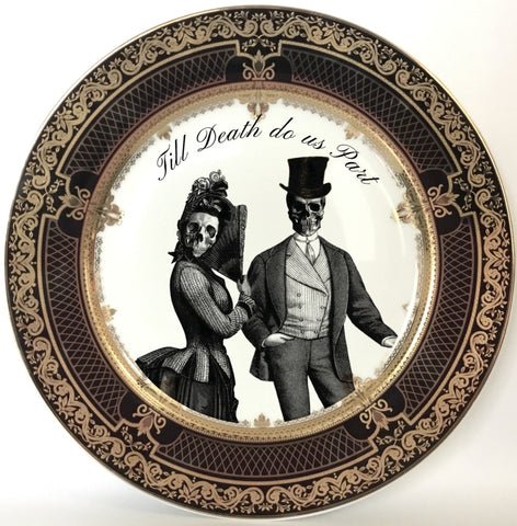 Skeleton Wedding Plate, Porcelain