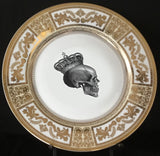 Royal Skull Plate or Teacup & Saucer Set, 8 oz, Porcelain