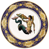 Merman Plate or Teacup & Saucer Set, 8 oz, Porcelain