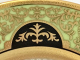 Customizable Green, Gold and Black Plate, Porcelain