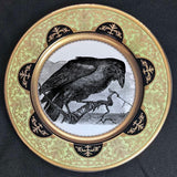 Raven Plate or Teacup & Saucer Set, 8 oz, Porcelain