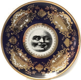 Moon Face Teacup & Saucer Set, 8 oz, Porcelain