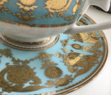 “Delicate AF” Teacup & Saucer Set, 8 oz, Porcelain