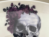 Rose Skull Teacup & Saucer Set, 8 oz, Porcelain