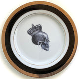 5 Piece Skull Dinner Set, porcelain