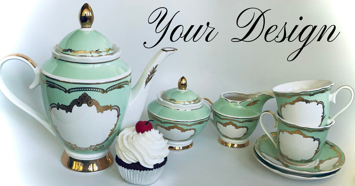 Customizable Tea Set, vegan bone china – Angioletti Designs