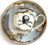 “Poison” Skull and Crossbone Teacup and Saucer Set, 8 oz