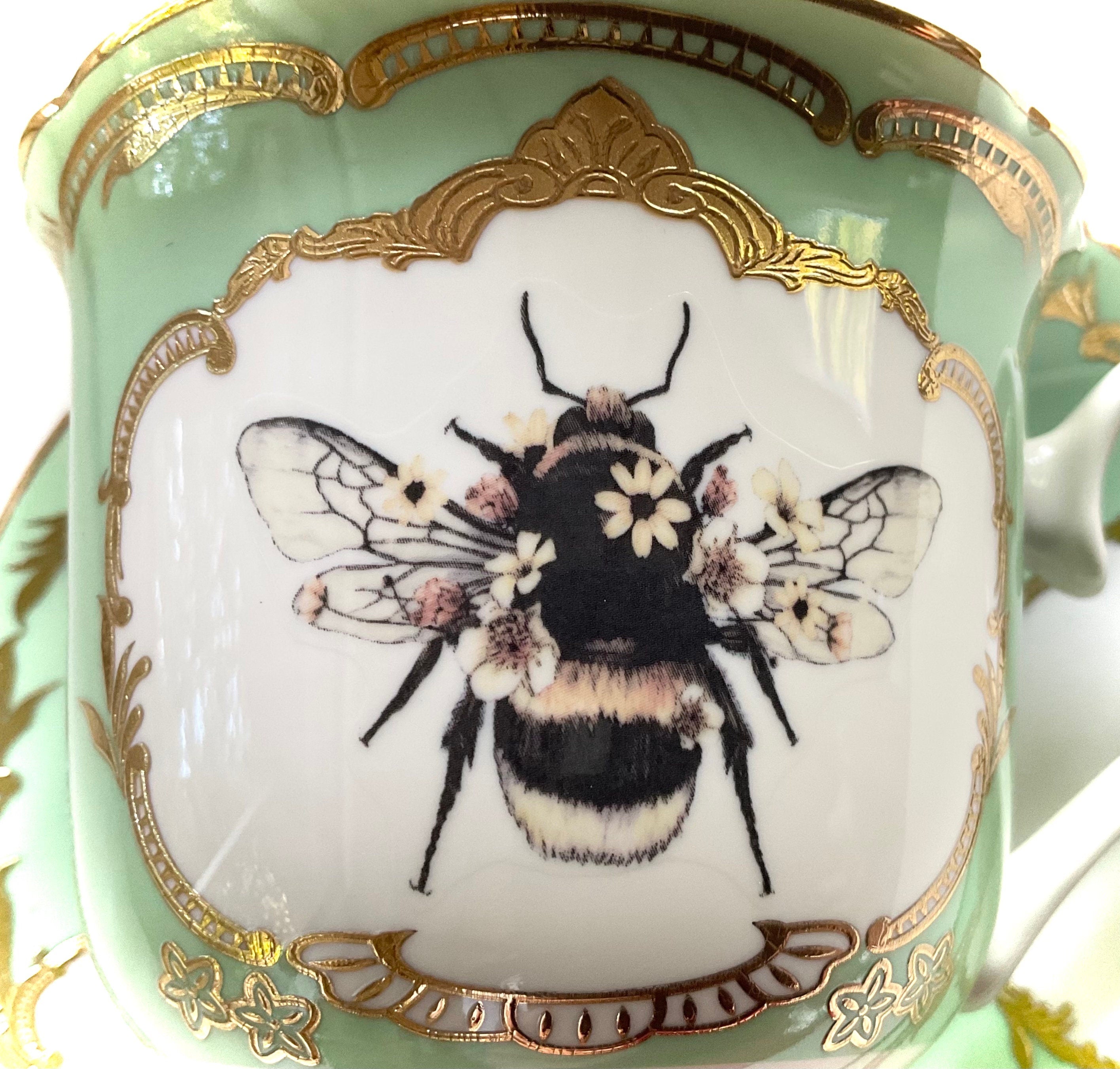 Set théière et tasse - Floral bee