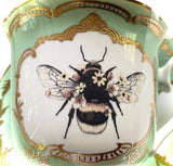 Bee with Flowers, Teacup & Saucer Set