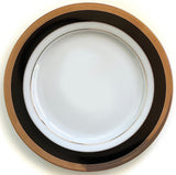 Customizable Black & Gold Plate or cup & Saucer Set, Porcelain