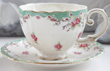 Floral “Fuck Housework” Teacup & Saucer Set, 8 oz, Porcelain