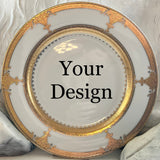 Customizable Gold or Silver Plate or Cup & Saucer Set, Porcelain