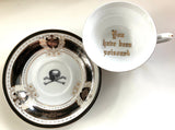 "You have been Poisoned” Teacup & Saucer Set, 8 oz, Porcelain