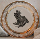 Royal Toad Plate and Teacup & Saucer Set, 8 oz, Porcelain