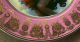 Gorgeous Pink and Gold Porcelain Art Plate, Food Safe and Durable
