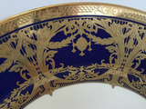 Beautiful Blue and Gold Chihuahua Plate, Vegan Bone China, 7.5"
